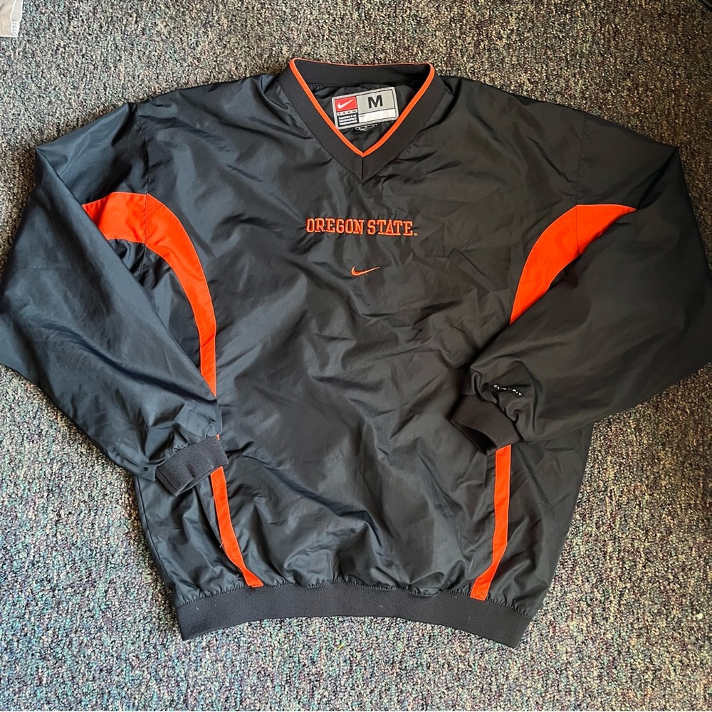 Nike Black and Orange Windbreaker Jacket